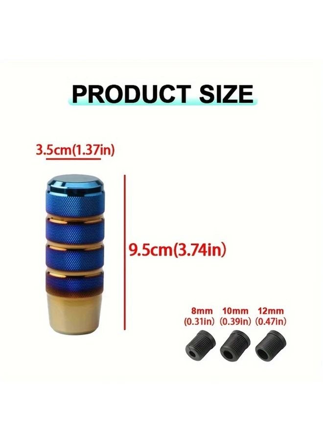 MS Red Aluminum Alloy Anti Slip Automatic Car Shift Knob Handle - Image 2